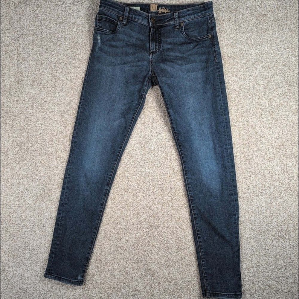 Kut from the Kloth Katy Boyfriend Jeans Dark Wash Blue Denim Size 2 - Picture 3 of 11